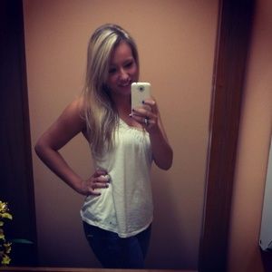 Racerback white tank